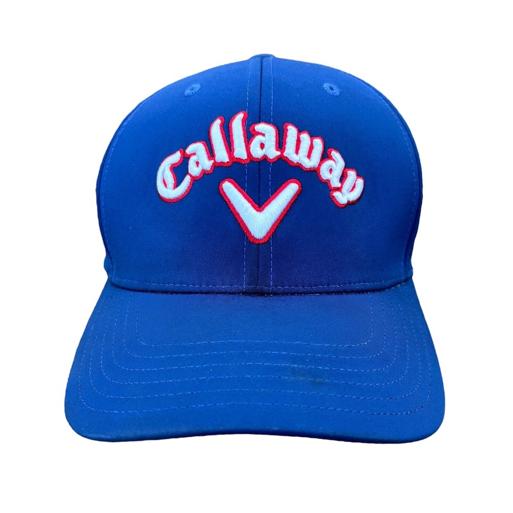 Callaway‎ Golf Embroidered Logo Blue USA XSpann L/XL Fitted Baseball Hat Cap